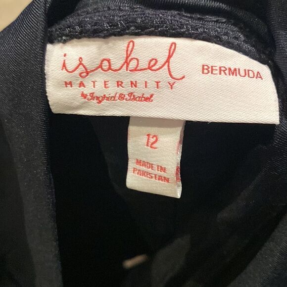 Isabel Black Maternity Shorts with Crossover Panel Size 12 NWT - Picture 7 of 7